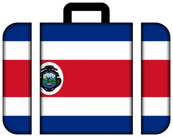 Koffer met costa rica vlag — Stockfoto