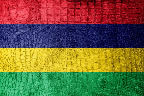 Maurício Bandeira pintada em textura de crocodilo de luxo — Fotografia de Stock