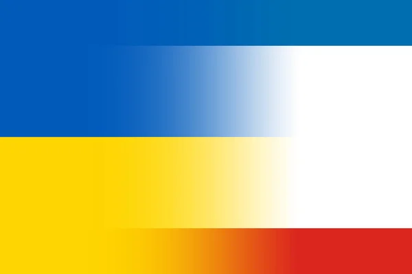Autonoma Republiken Krim och Ukraina flagga — Stockfoto