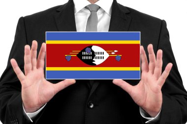 Kartvizit Svaziland bayrak tutan işadamı