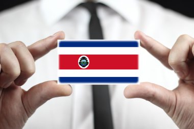 Kartvizit Kosta Rika bayrak tutan işadamı