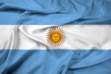 Waving Argentina Flag clipart
