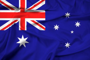 Avustralya bayrağı sallayarak