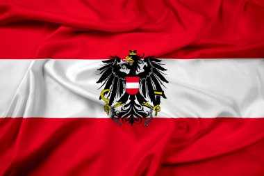 Avusturya bayrağı sallayarak