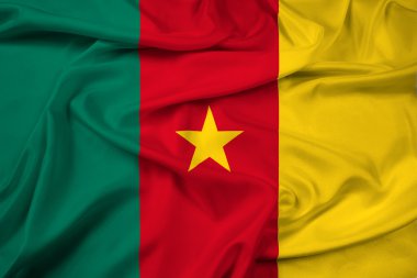 Kamerun bayrağı sallayarak
