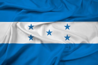 Honduras bayrağı sallayarak