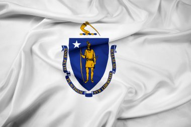 massachusetts eyalet bayrağı sallayarak