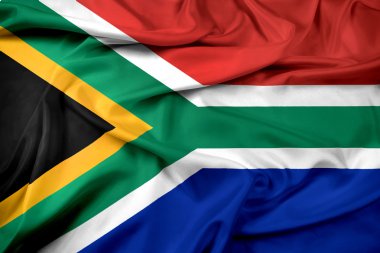 Güney Afrika bayrak sallayarak