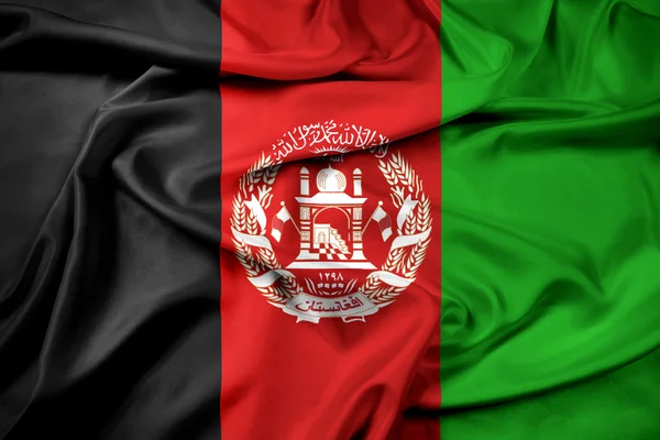 Machać flaga Afganistanu — Zdjęcie stockowe