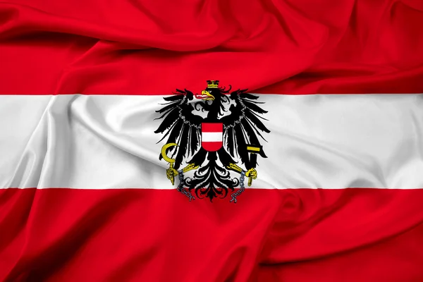 Macha flagą austria — Zdjęcie stockowe