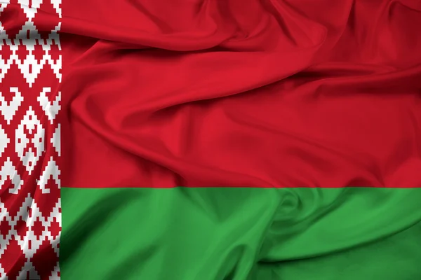 Sventolando bandiera bielorussa — Foto Stock