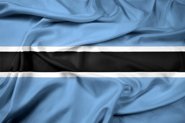 Bandeira do Botsuana acenando — Fotografia de Stock