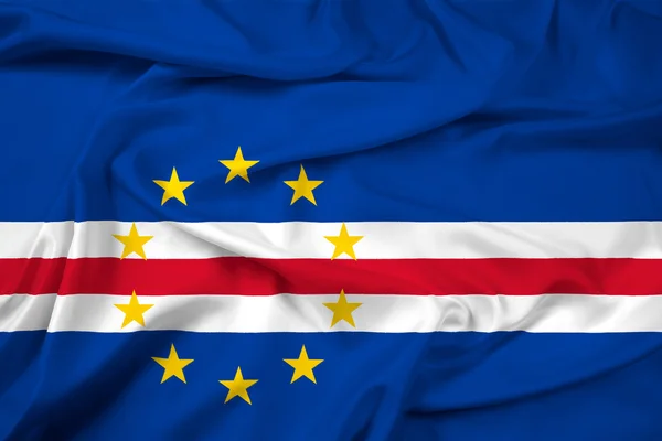 Ondeando Bandera de Cabo Verde — Foto de Stock