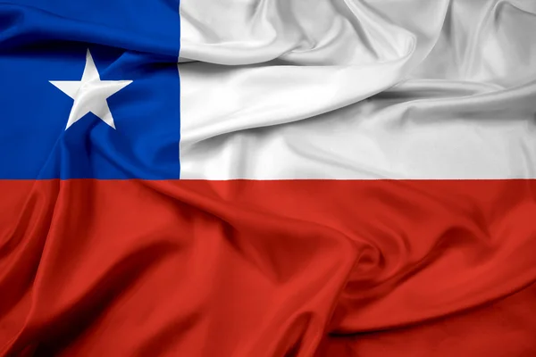 Waving Chile Flag — Stock Photo, Image