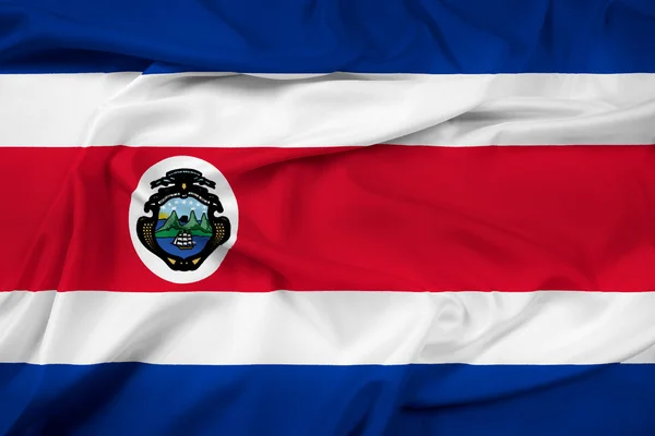 Macha flagą costa rica — Zdjęcie stockowe