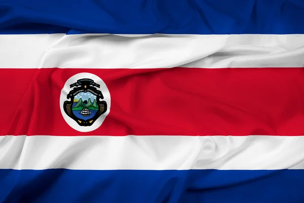 Drapeau du Costa Rica agitant — Photo