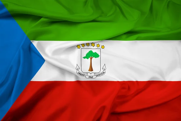 Äquatorialguinea-Flagge schwenken — Stockfoto