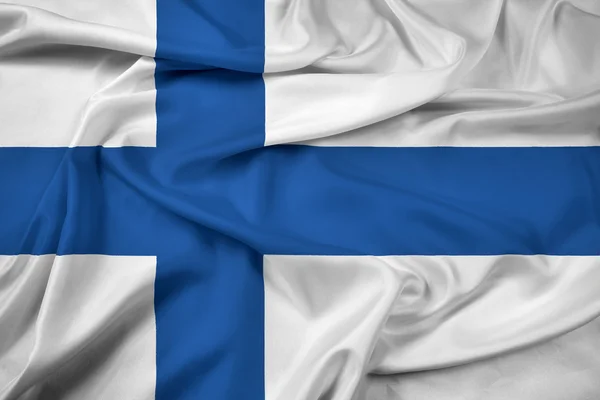 Viftar finland flagga — Stockfoto