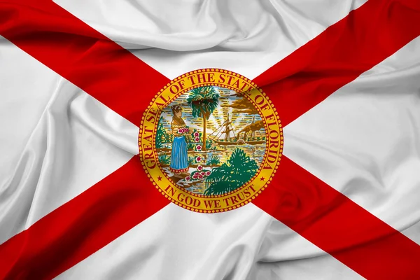 Macha flagą florida — Zdjęcie stockowe