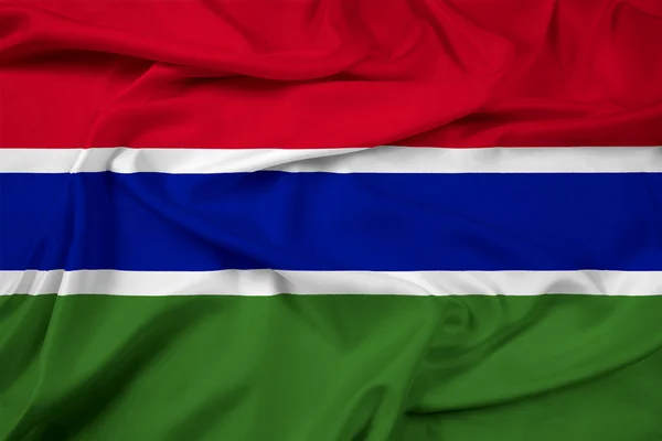 Ondeando la bandera de Gambia — Foto de Stock