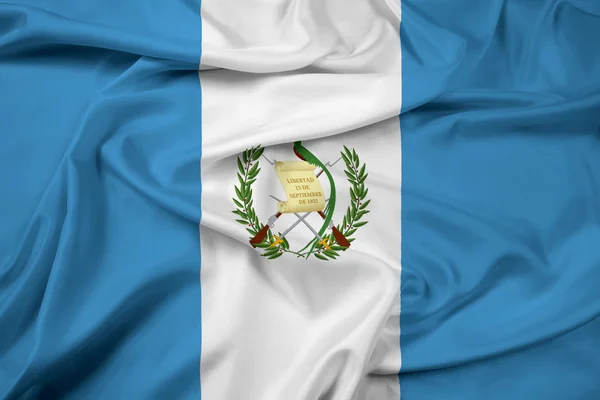 Ondeando la bandera de Guatemala —  Fotos de Stock