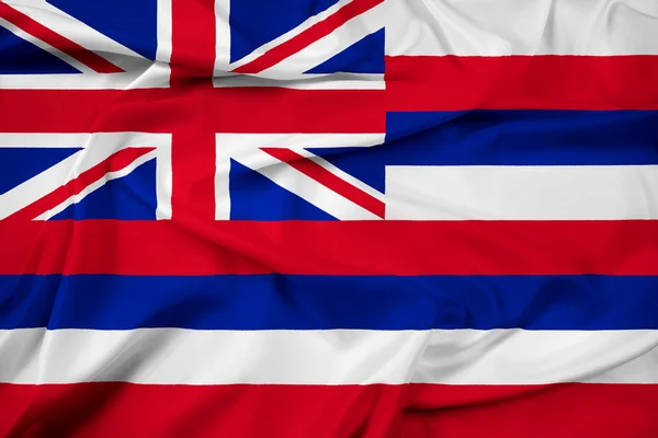 Ondeando bandera de Hawaii — Foto de Stock