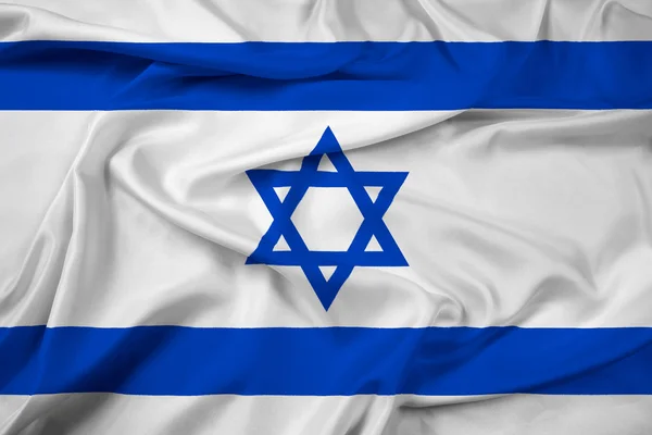 Macha flagą Izraela — Zdjęcie stockowe