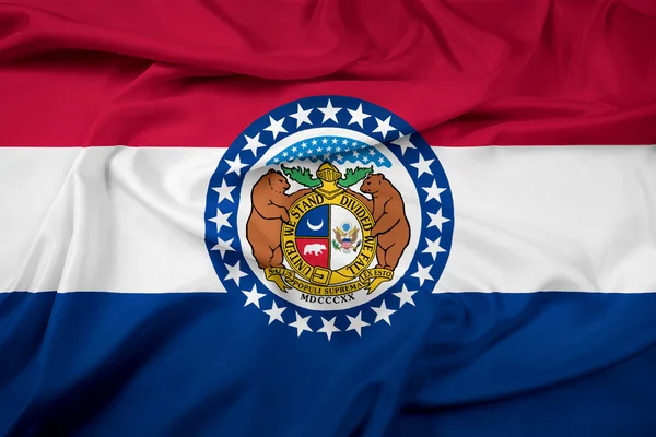 Viftande missouri state flagga — Stockfoto