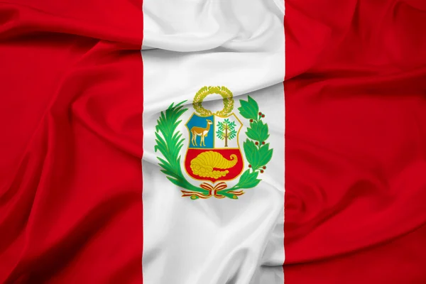 Waving Peru Flag — Stock Photo, Image
