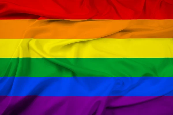 Sventolando bandiera arcobaleno — Foto Stock