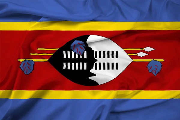 Sventolando bandiera dello Swaziland — Foto Stock
