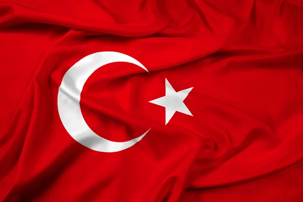 Türkei-Flagge schwenken — Stockfoto