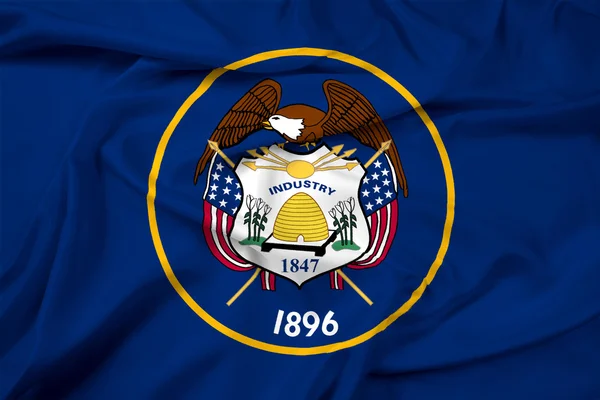 Waving Utah State Flag — Stock Photo, Image