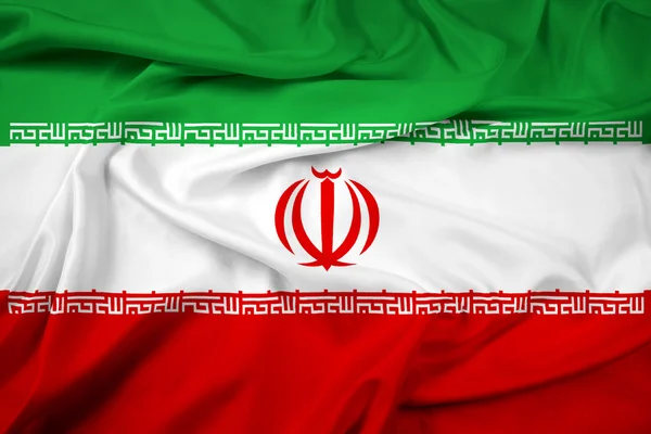 Acenando Bandeira do Irã — Fotografia de Stock