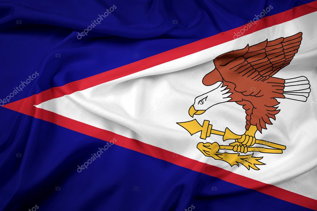 Waving American Samoa Flag