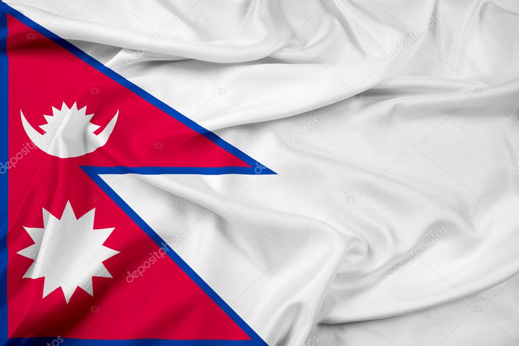 Waving Nepal Flag