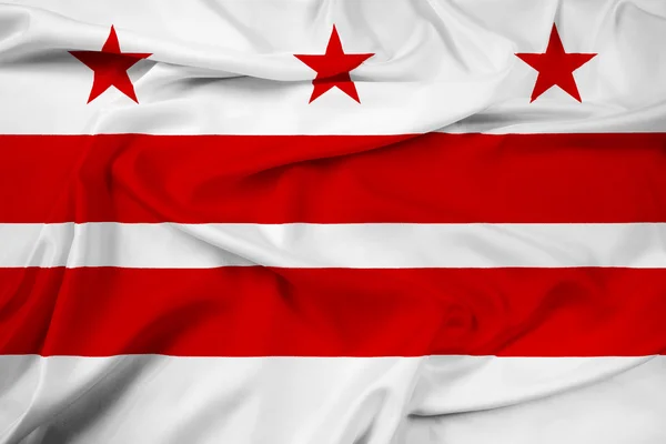Ondeando la bandera de Washington DC —  Fotos de Stock