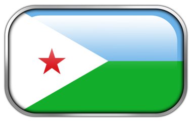 Cibuti bayrağı dikdörtgen parlak düğme