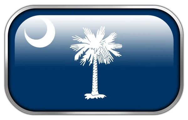 South Carolina State Flag rettangolo pulsante lucido — Foto Stock