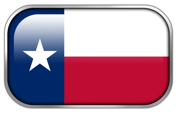 Texas staat vlag rechthoek glanzende knop — Stockfoto