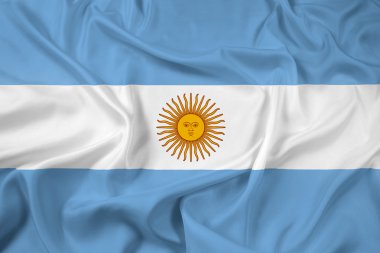 Arjantin bayrağı sallayarak