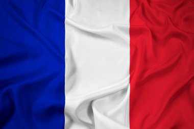 Fransa bayrağı sallayarak