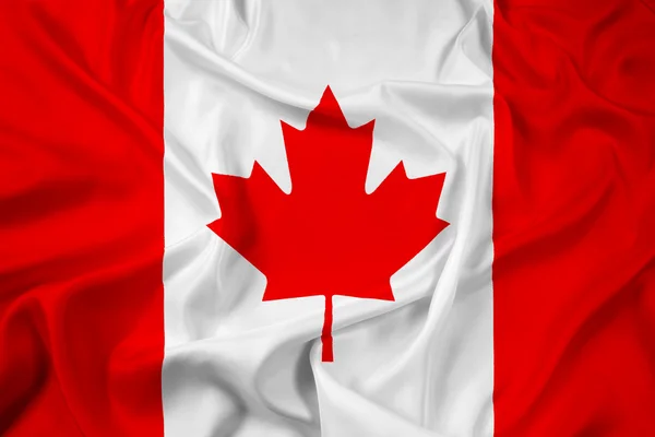 Ondeando bandera de Canadá —  Fotos de Stock