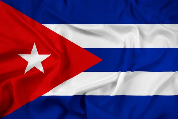 Ondeando bandera de Cuba —  Fotos de Stock