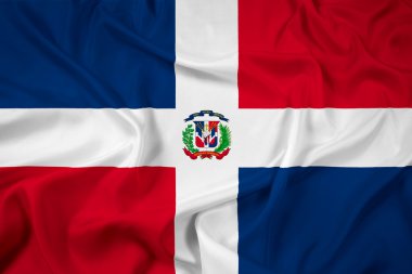 Dominik Cumhuriyeti bayrağı sallayarak