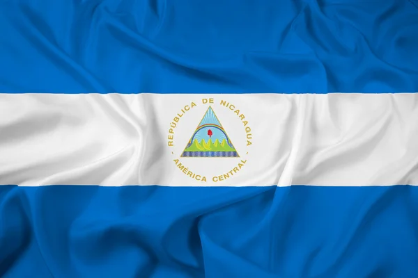 Bandeira da Nicarágua acenando — Fotografia de Stock