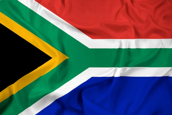 Südafrikanische Flagge schwenken — Stockfoto