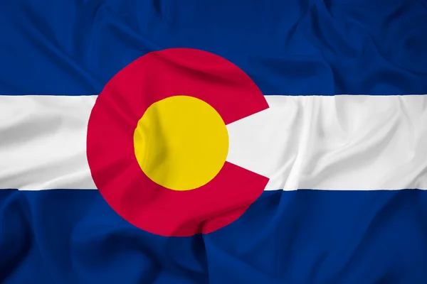 Acenando Bandeira do Estado do Colorado — Fotografia de Stock