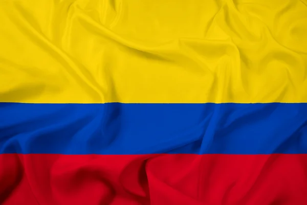 Ondeando bandera de Colombia — Foto de Stock