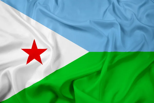 Waving Djibouti Flag — Stock Photo, Image